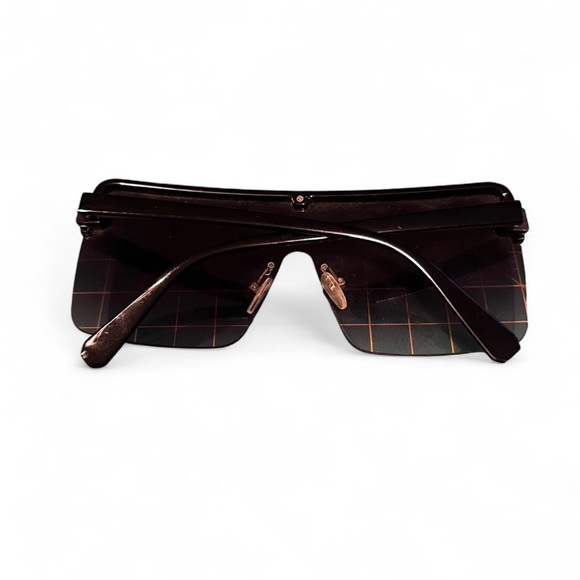 dark brown rectangular sunglasses - Picture 7 of 7